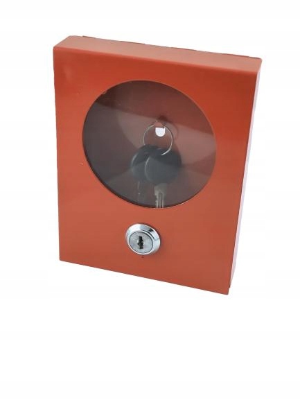 KASETKA METALOWA SZAFKA NA KLUCZ EWAKUACYJNY Z ZAMKIEM KOLOR CZERWONY Marka inna