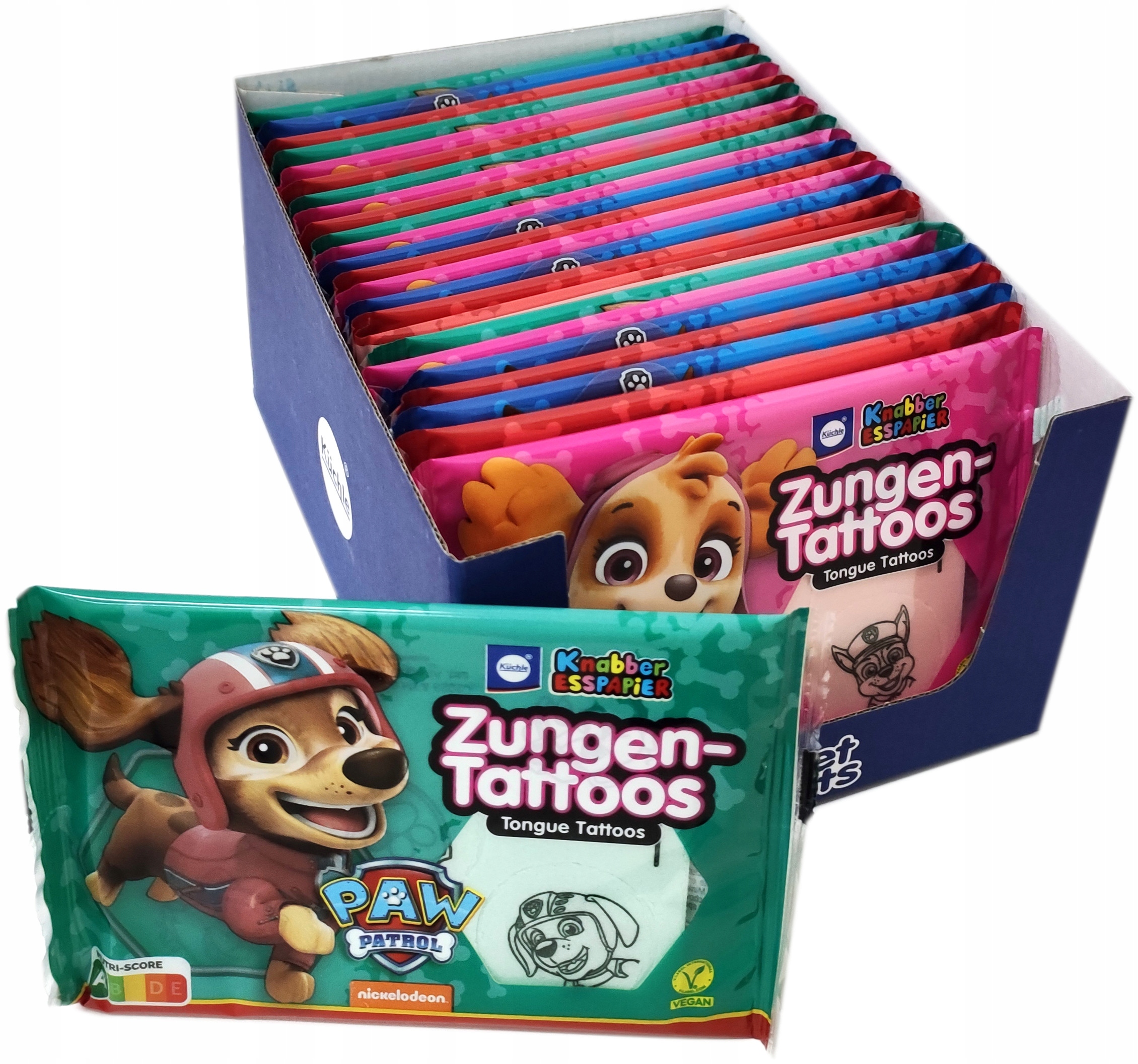 Zungen Tattoos Papier Jadalny Tatuaż na Język Psi Patrol 25szt x 11g