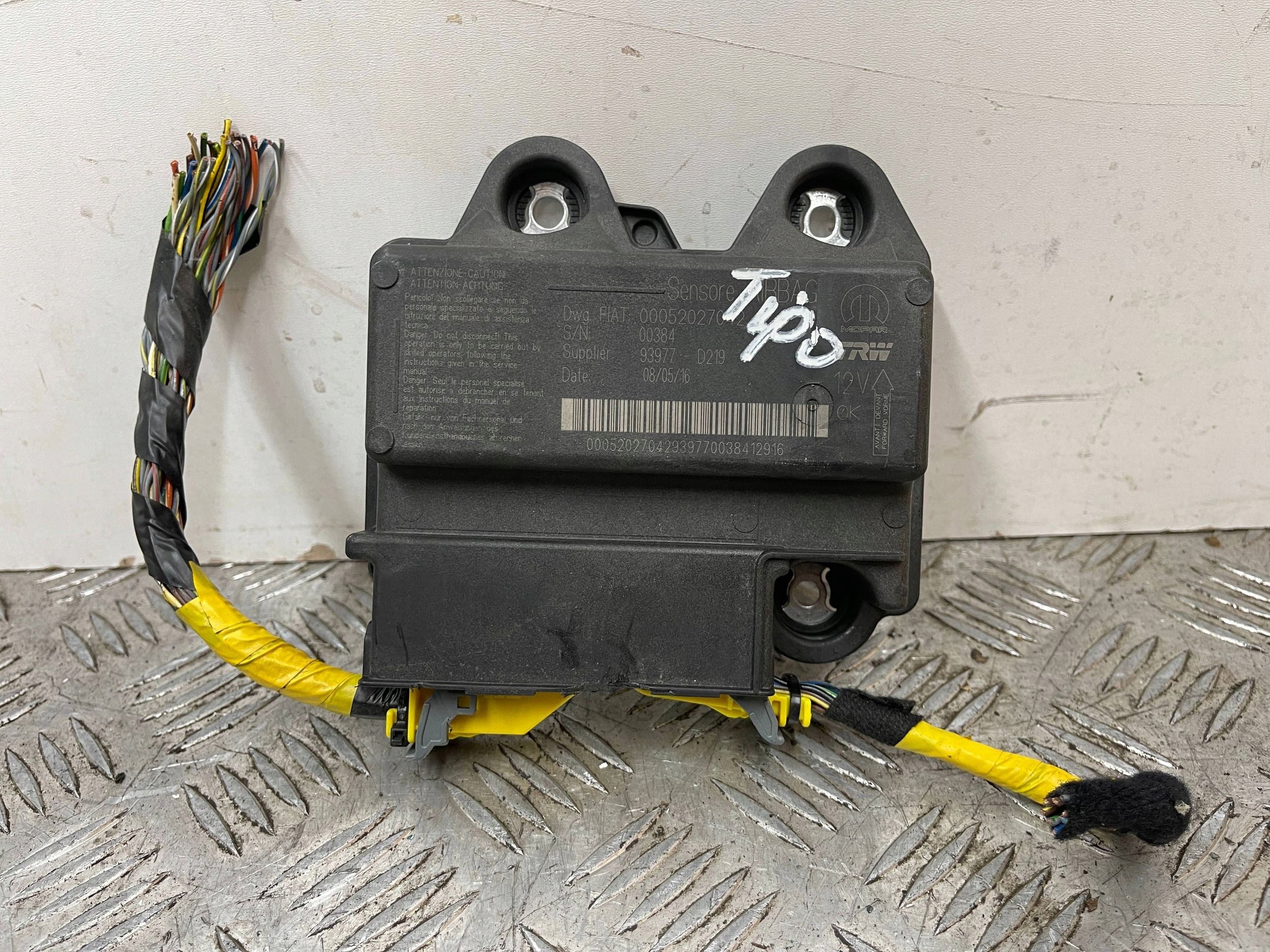 control unit airbag SENSOR FIAT TIPO 2 II 15- 00052027042