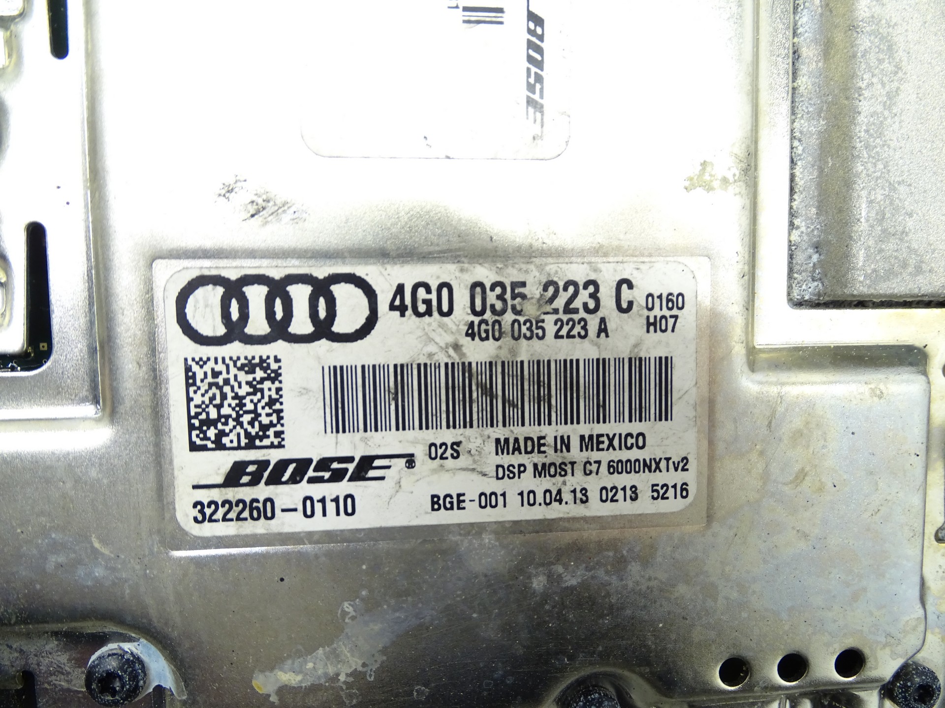 amplifier AUDIO BOSE AUDI A8 D4 4H 4G0035223C