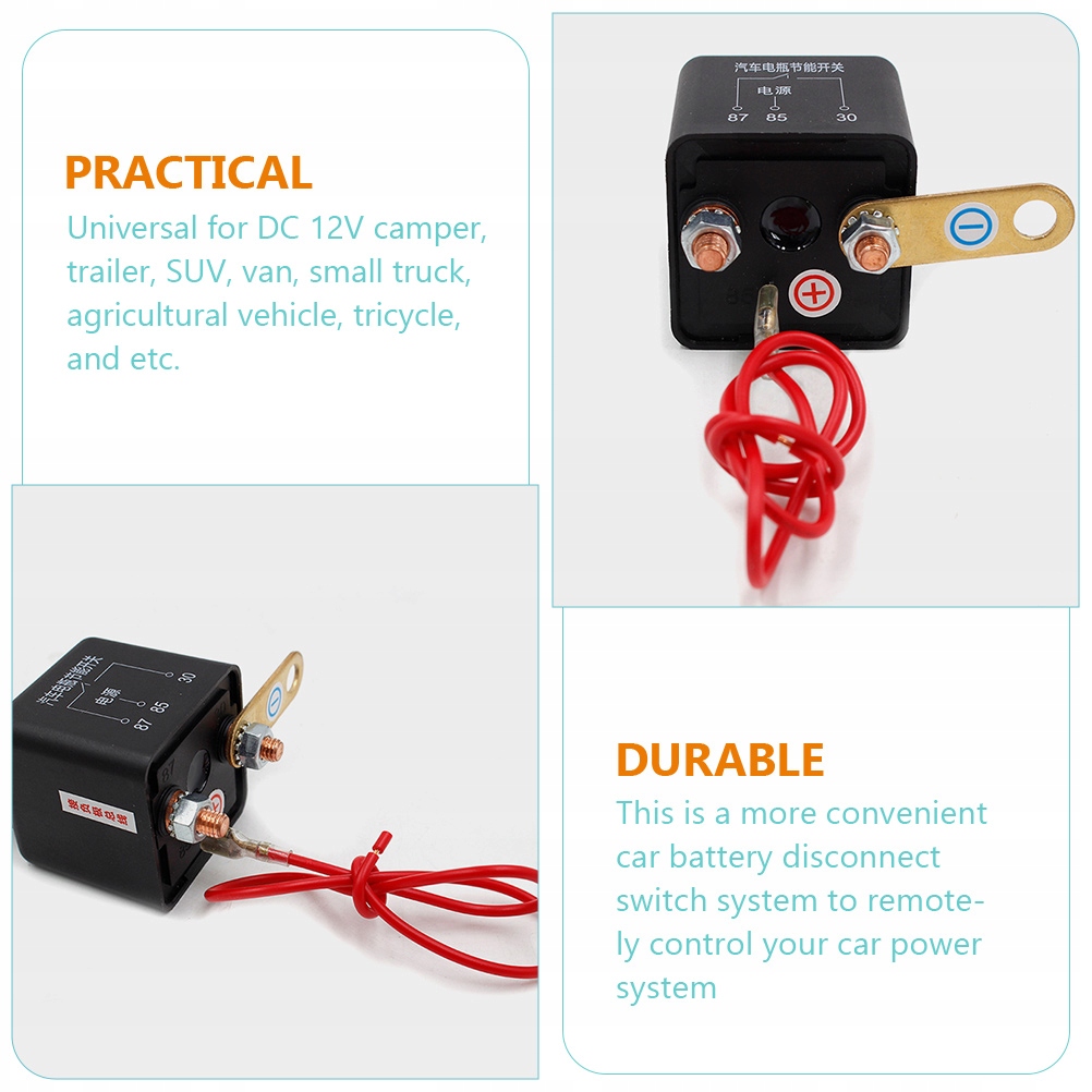 ZDALNY PRZEŁĄCZNIK BATERII GŁÓWNE AKUMULATORY BEZPRZEWODOWE Marka inny