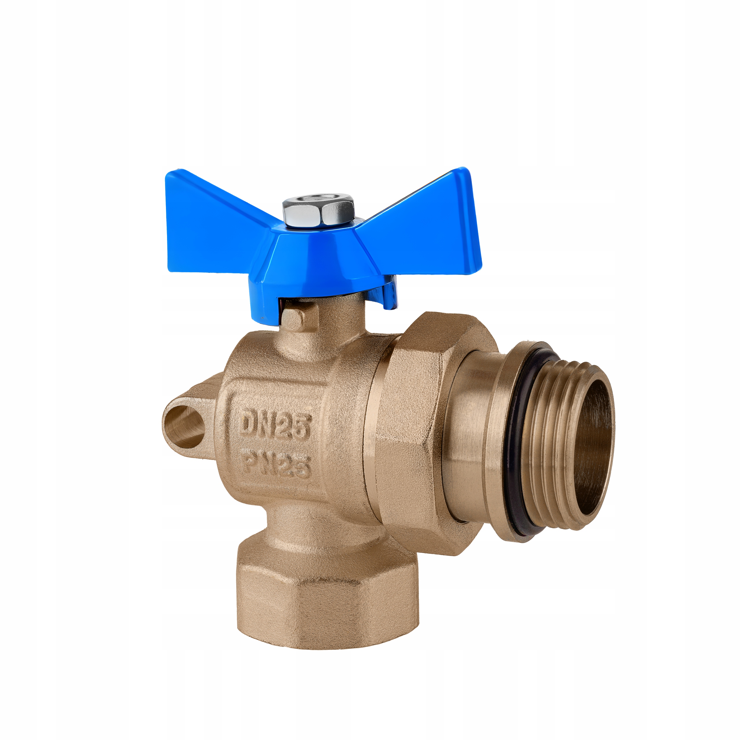 Kulový Kohout S Šroubením 1'' Palec DN25 S Tlumivkou, Motýlek Modrý