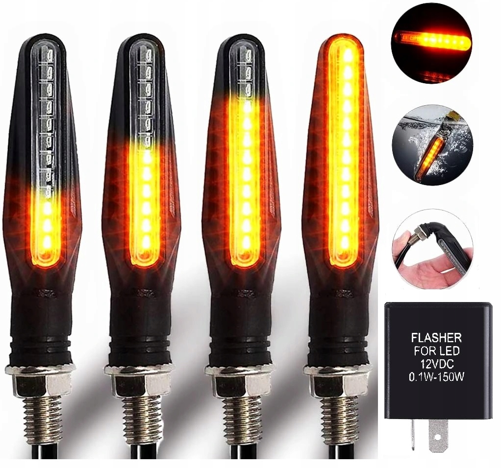 

Pływające Kierunki Migacze 12LED 4 szt +Przerywacz
