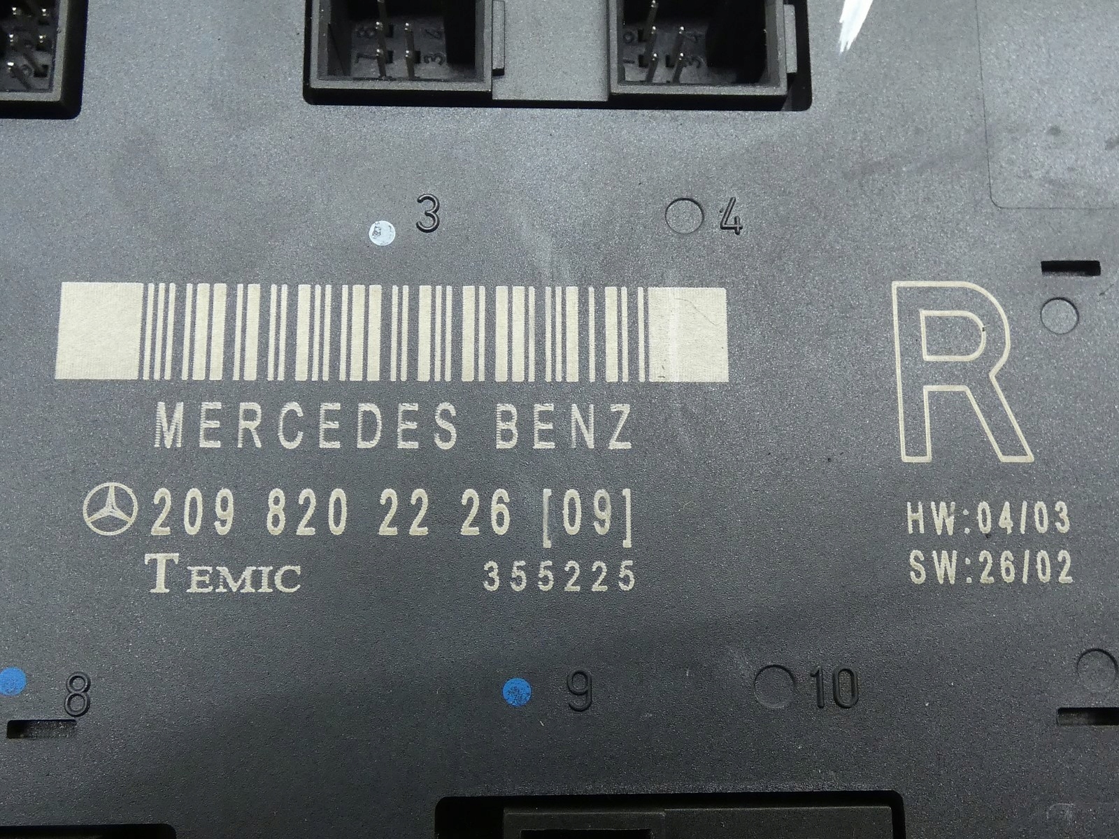 module control unit door right front MERCEDES CLK W209 A209 2098202226
