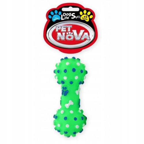 

Petnova hantel z wypustkami 10,5cm zielony dla psa