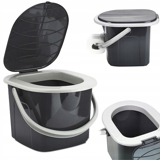 TOALETA TURYSTYCZNA PRZENOŚNA WIADRO KIBEL SRACZ Z DESKĄ NA DZIAŁKĘ BUDOWE