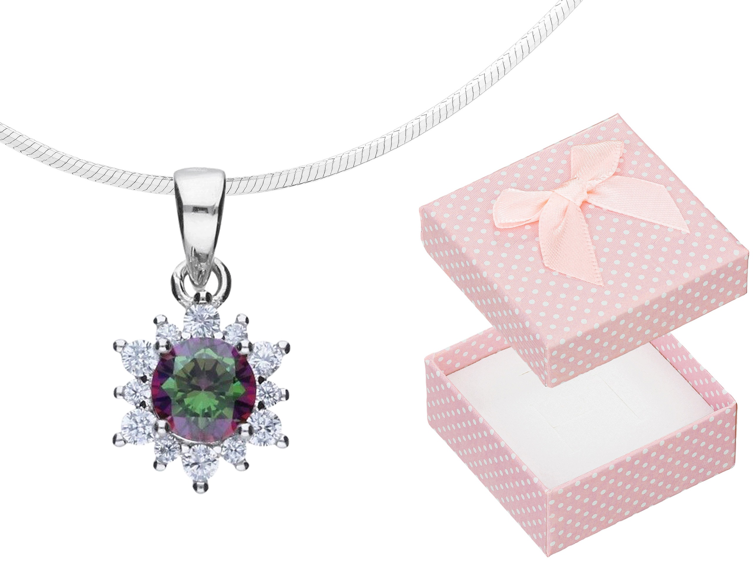 Drobný stříbrný dámský náhrdelník se zirkony Stříbro Krátký Choker 32 cm