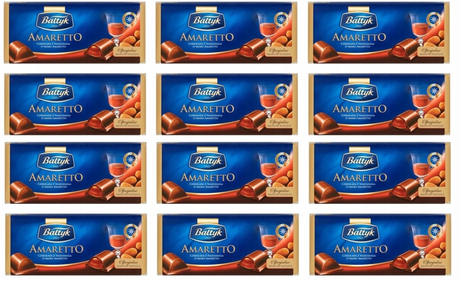 Levně 12 x 147 g Bałtyk Čokoláda s náplní Amaretto Karton