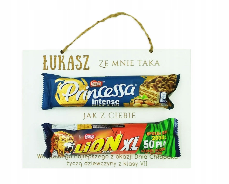 

Tabliczka na Dzień Chłopaka Grawer A5 + słodycze