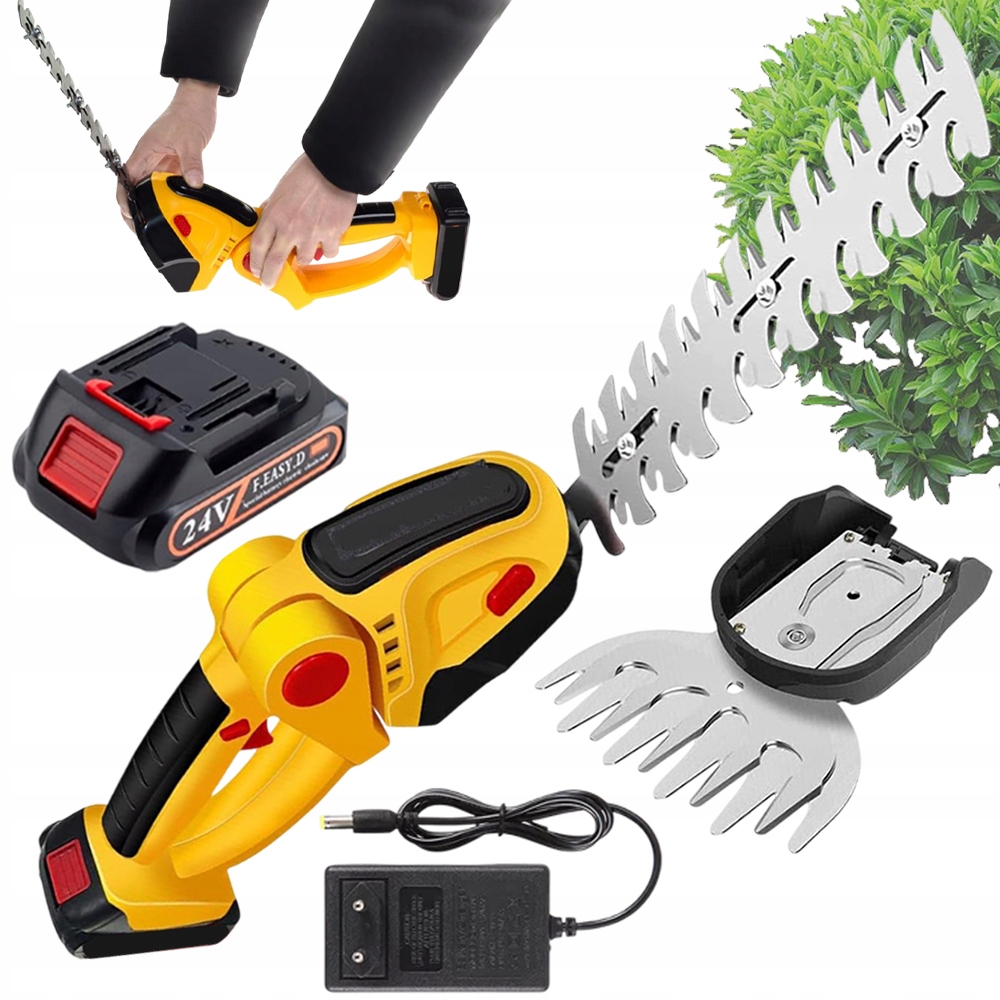 Zastřihovač Živých Plotů 500 W S Nastavitelným Úhlem 90° A Baterií 1500 Mah