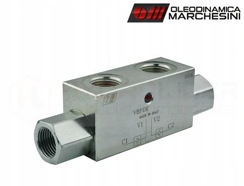 ZAWÓR HYDRAULICZNY ZWROTNY BLIŹNIACZY VBPDE 1/4 Producent części Oleodinamica Marchesini