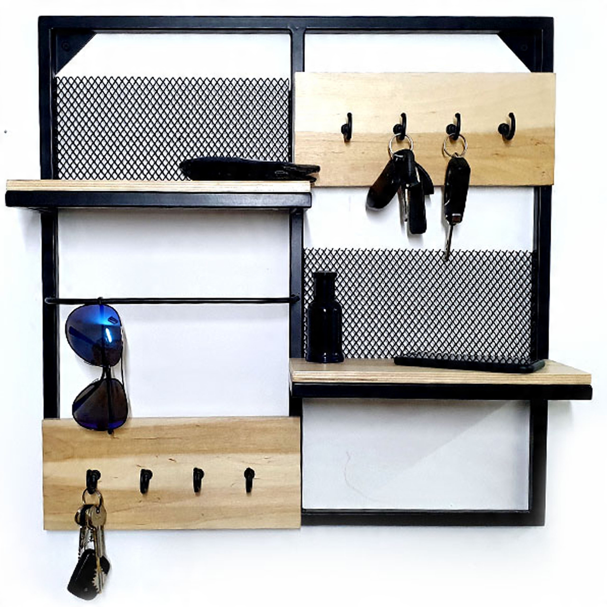 

Wiszące półki do przedpokoju styl loft 55,5x55,5cm