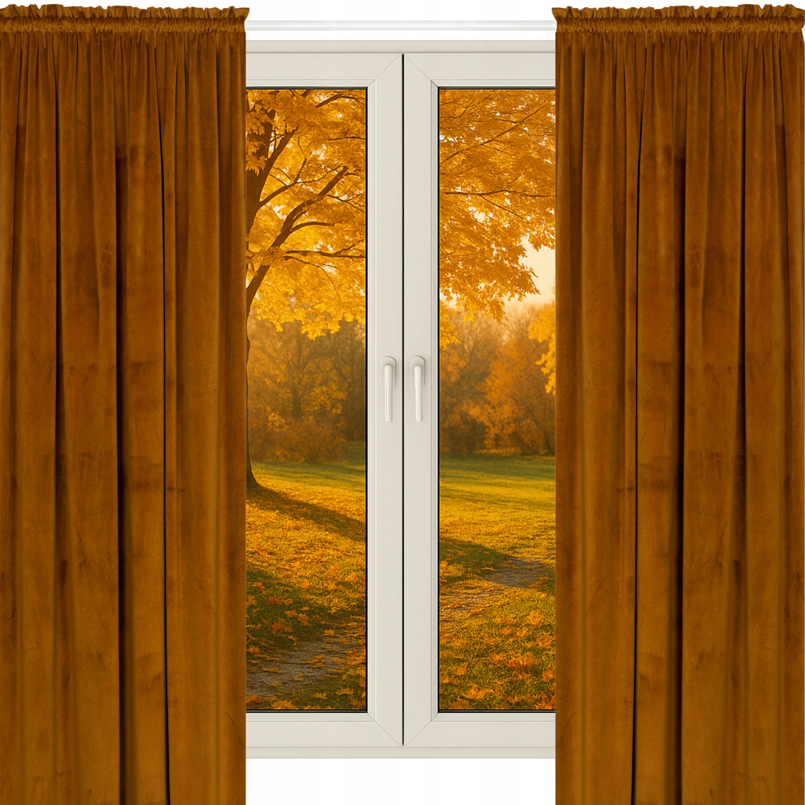 Velurové Záclony Na Pásce Na Žabky 140x160 Hořčicově Žluté 2 Ks Velur