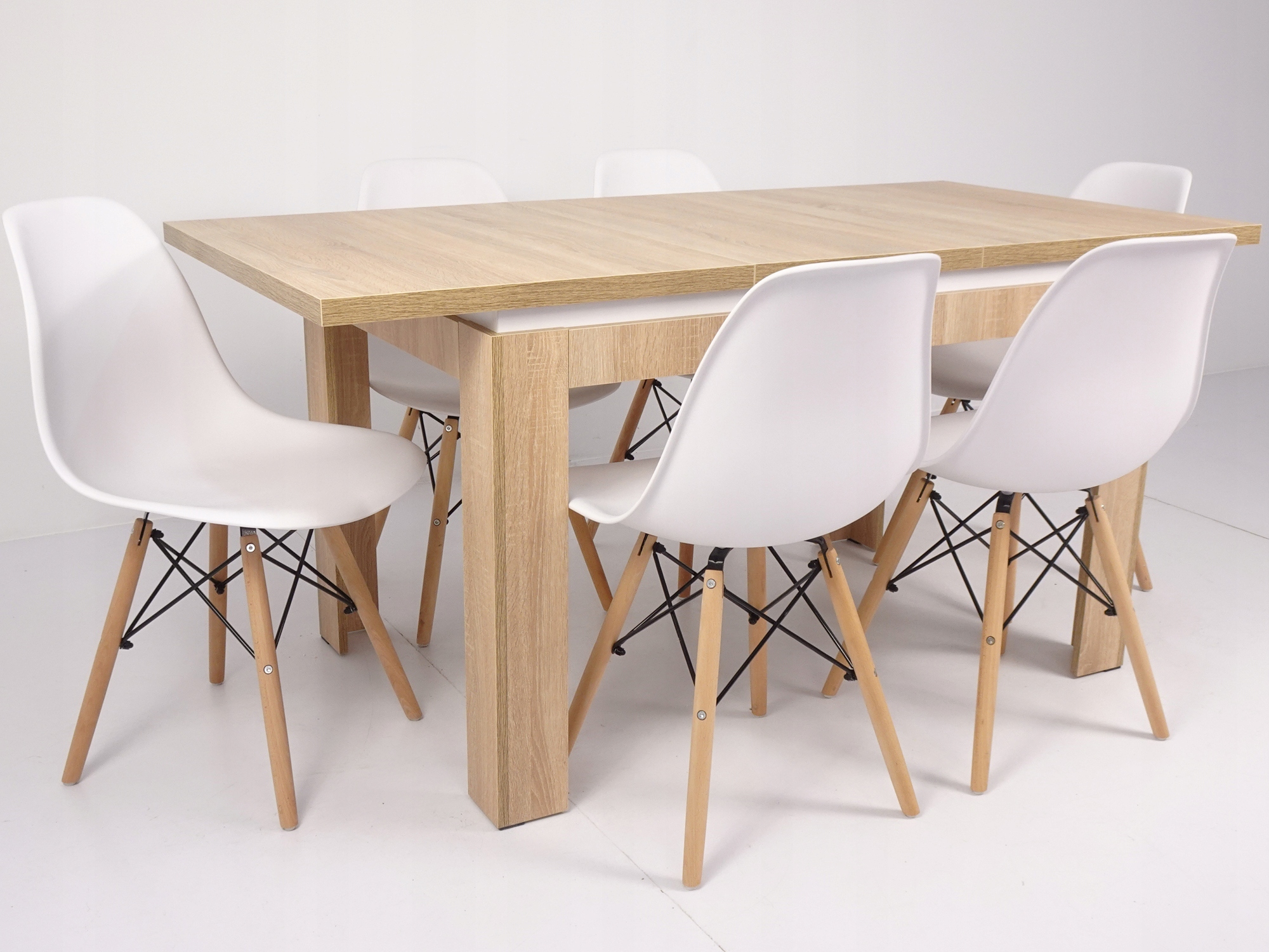 Skandynawski zestaw STÓŁ SONOMA 6 krzeseł KUCHNIA Kod producenta SL + C-6