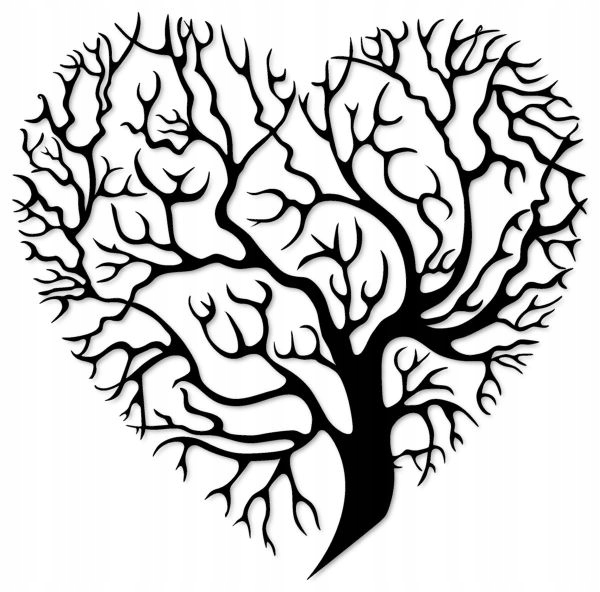 Panel dekoracyjny serce 80cm obraz z drewna LOFT