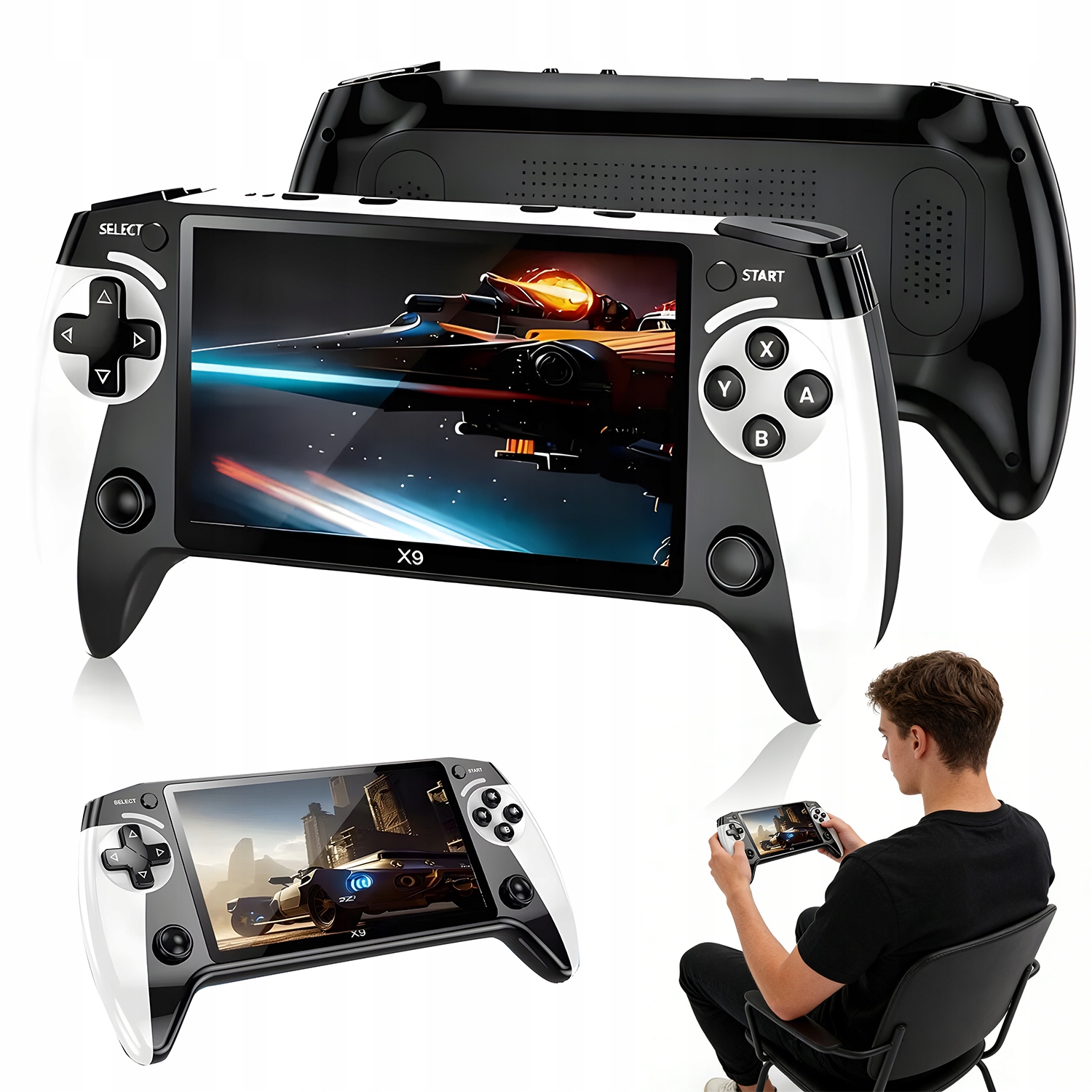 Konsola Gier Przenośna 6000 Gier 5.5 Cala 2000MAH Rozszerzalna Pamięć