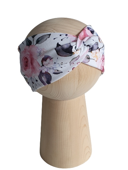 

Opaska Przeplatana Pastelowe Róże 54-58cm