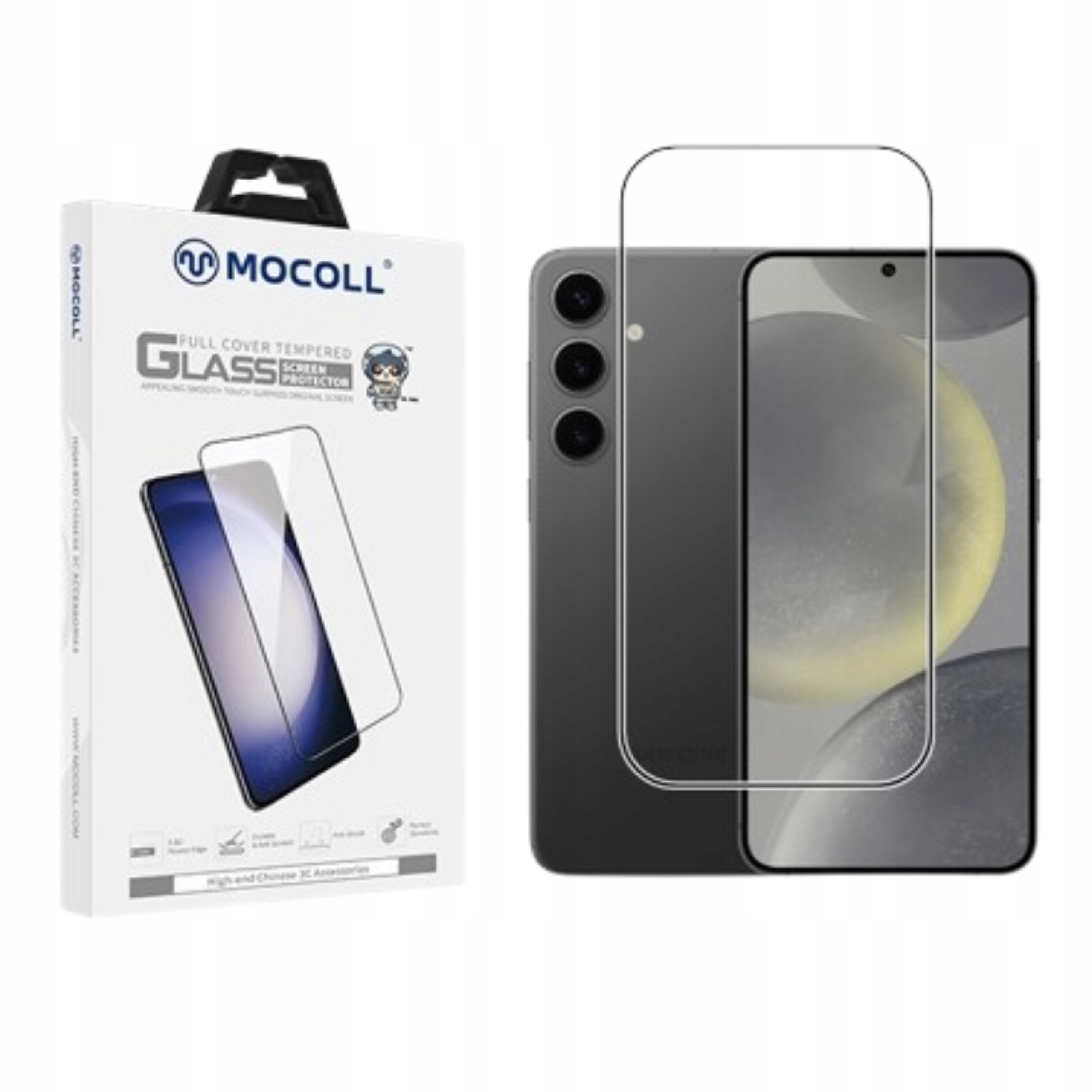 Szkło Ochronne Mocoll 2,5D Full Cover Hd z ramką Samsung Galaxy S24