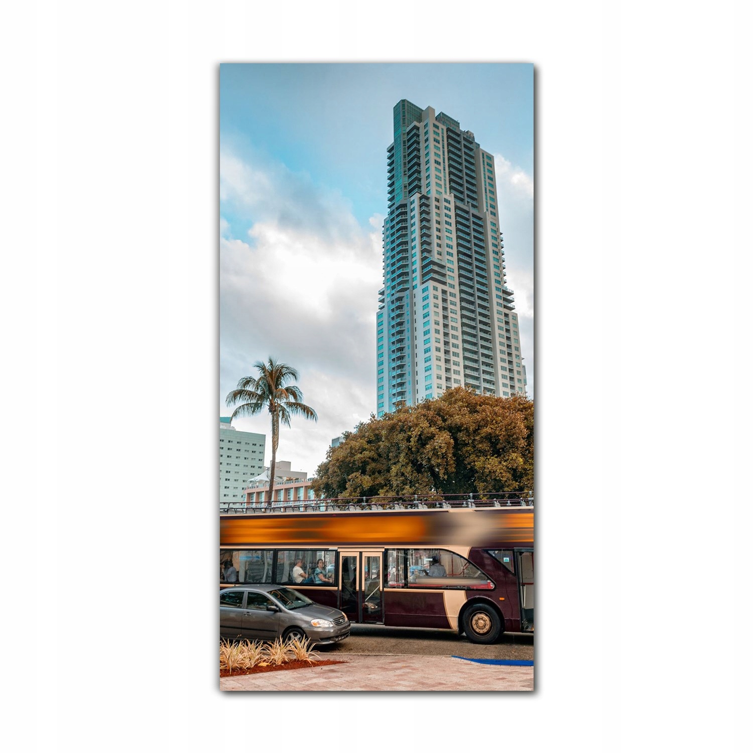 

Foto-obraz na szkle nowoczesny 70x140 Miami auta
