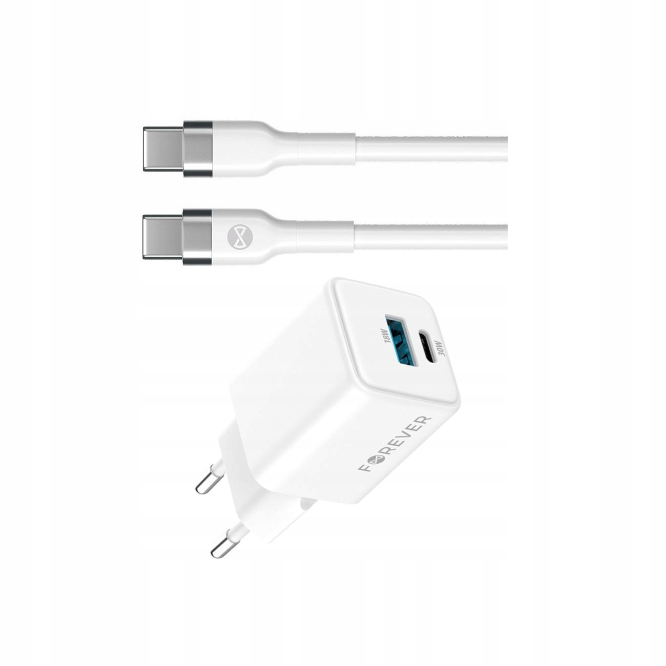Szybka ładowarka GaN 30W Usb i Usb-c z kablem do Samsung Galaxy A30s