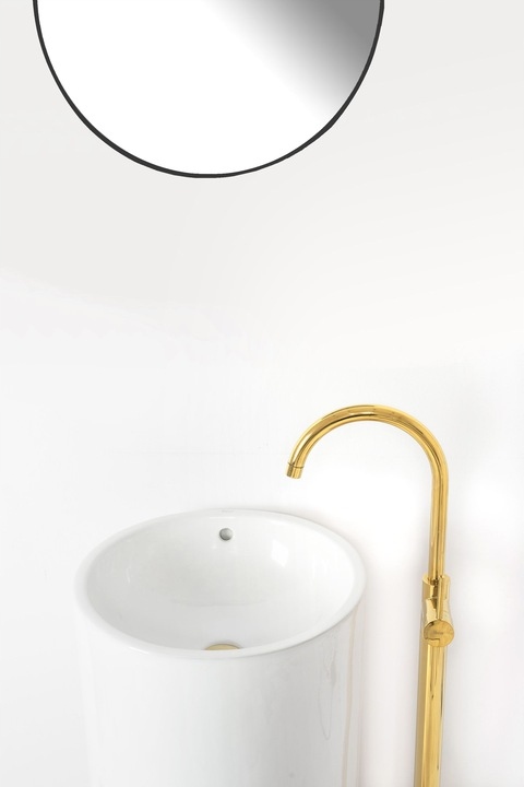 Ortis Gold Floor Sink Faucet Підлоговий Тип змішувача Змішувач для умивальника