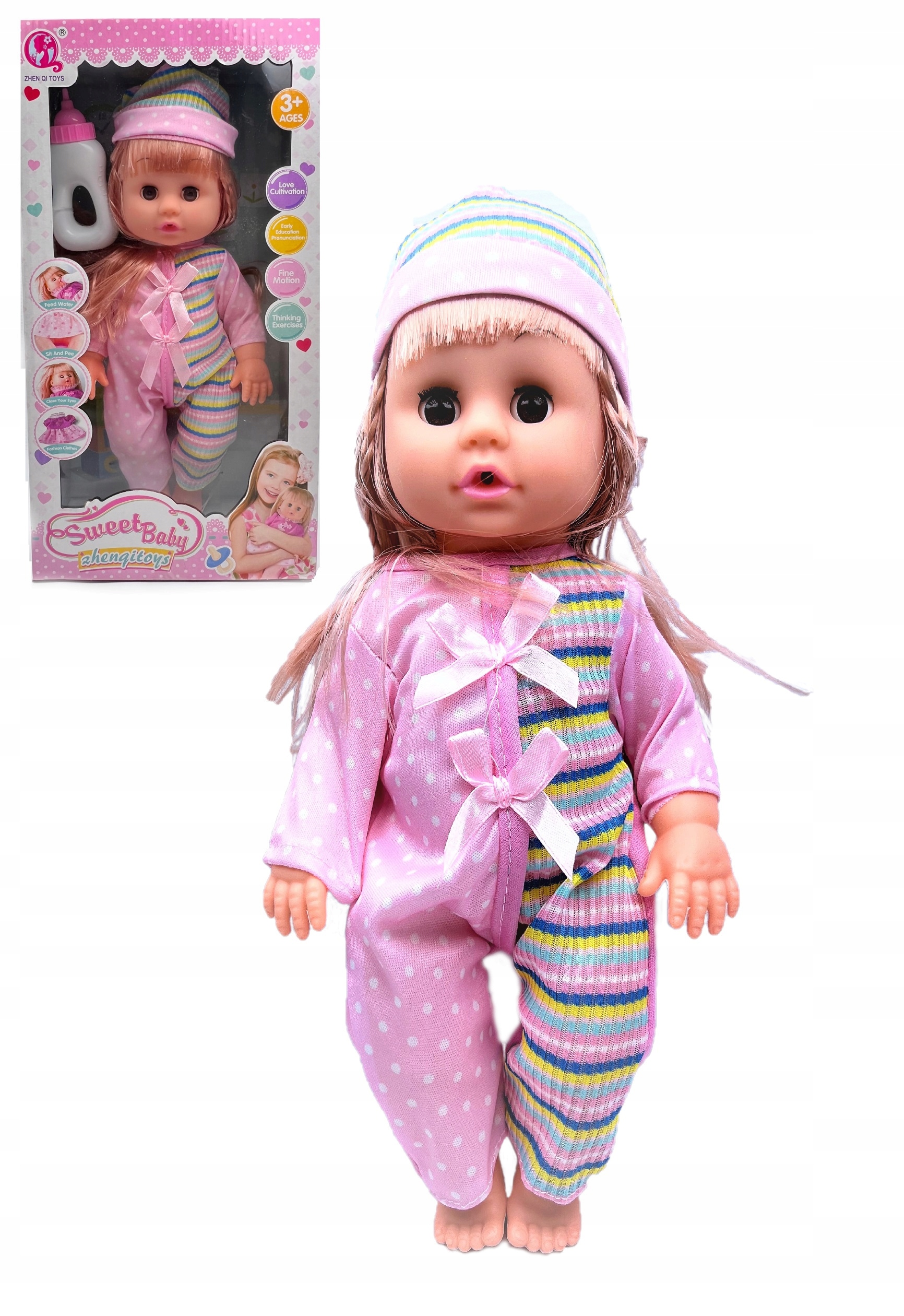 

Duża Lalka Bobas Interaktywna Butelka Dźwięki