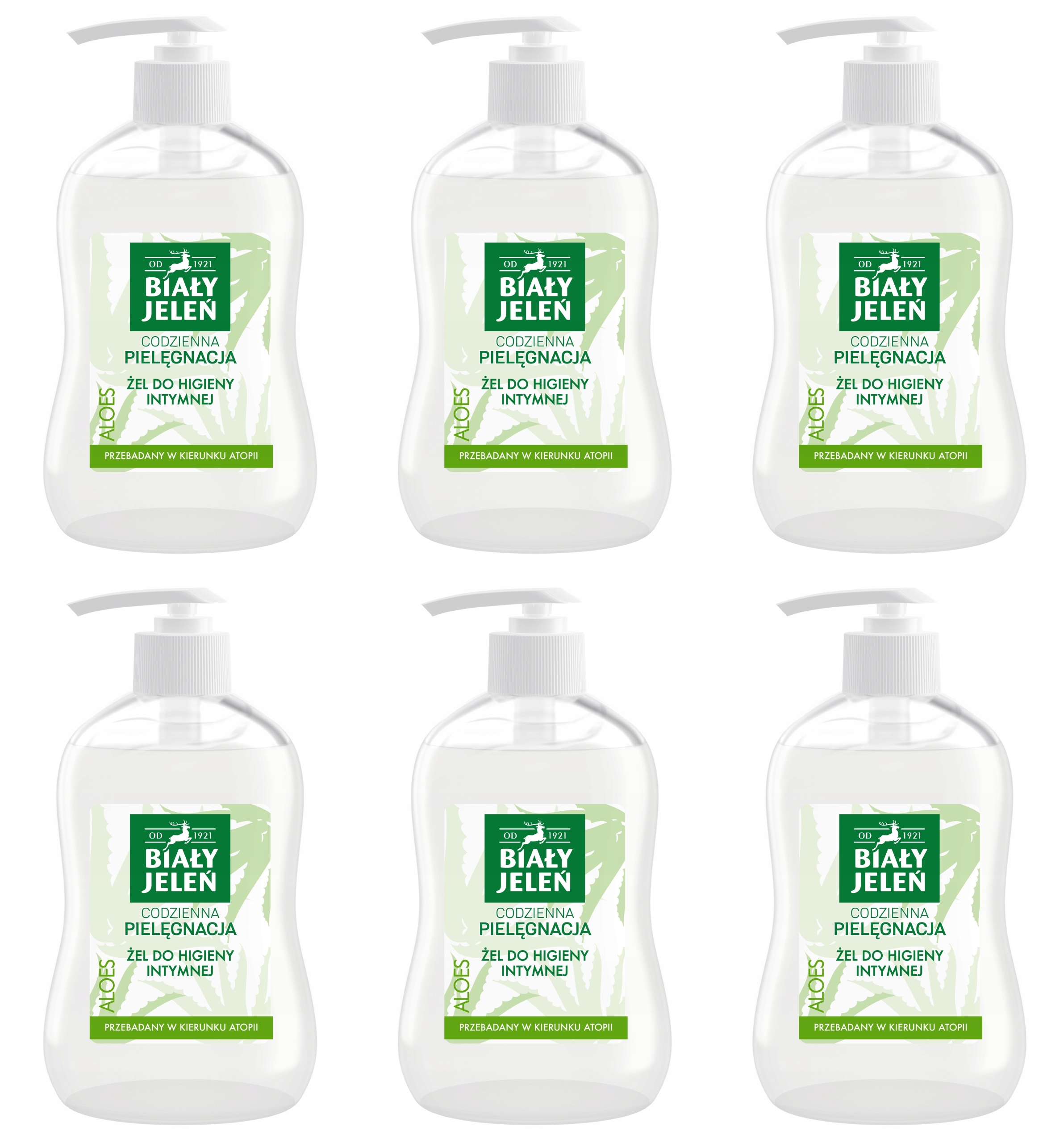 Żel do higieny intymnej Aloes 500ml Biały Jeleń 6szt-Zdjęcie-0