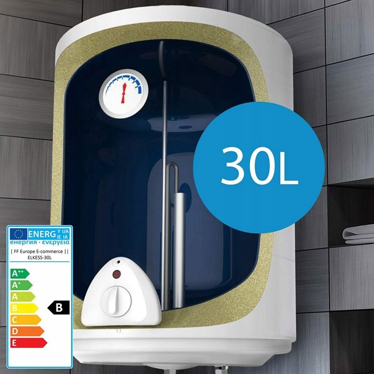 Aquamarin Elektrický zásobník na horkou vodu, 30 l, bílý