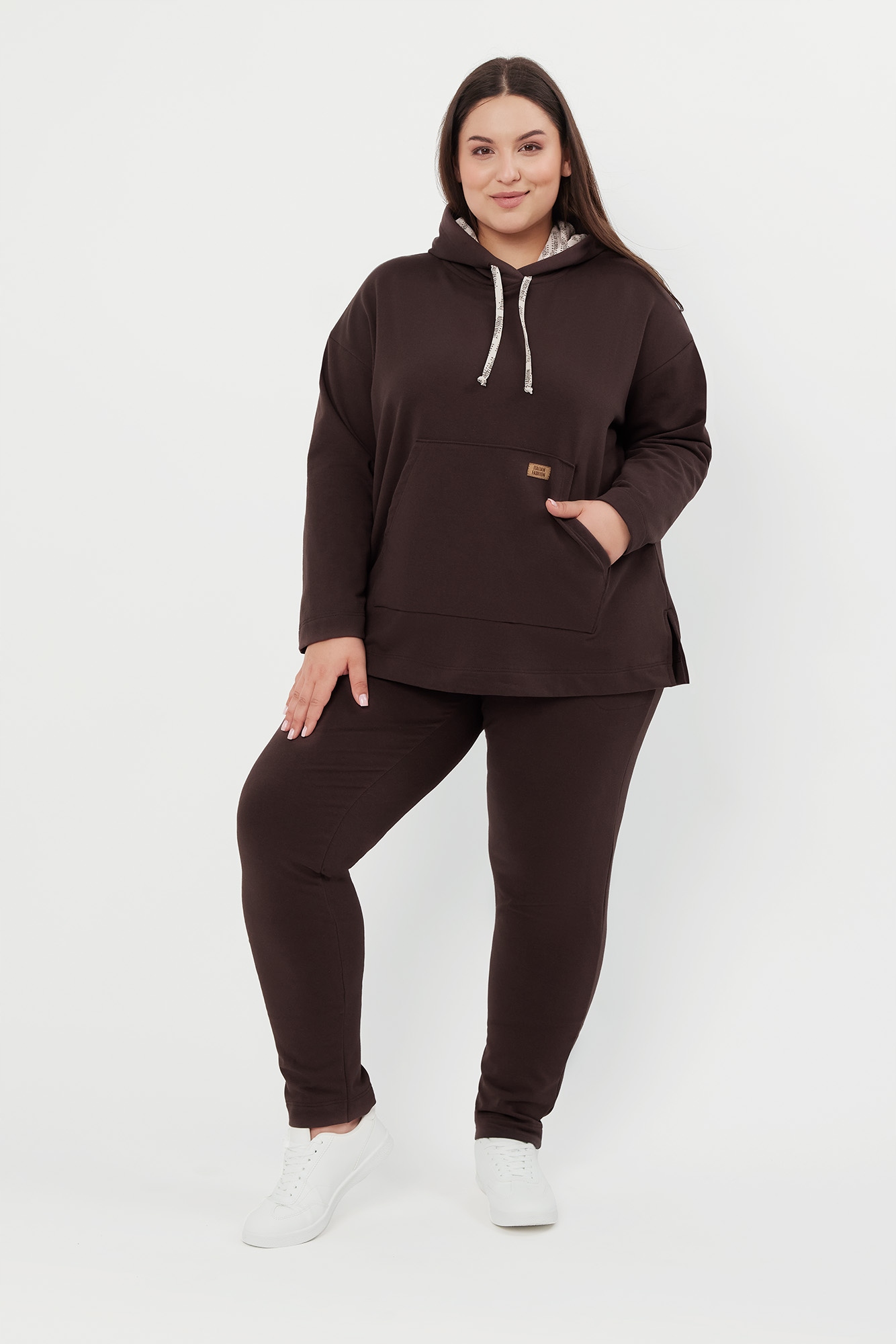 Dámská bavlněná Mikina s dlouhým rukávem XXL Italian Fashion