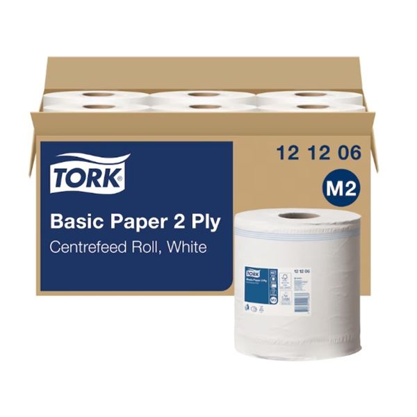 Papírová utěrka v roli Tork Basic M2, 2vr., 6 rolí