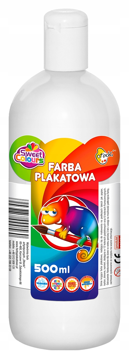 

Farby plakatowe 500 ml w butelce biała