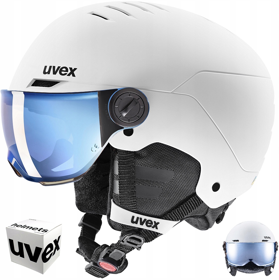 Snowboardová lyžařská přilba Uvex Rocket jr. 51-55 cm bílá-černá matná