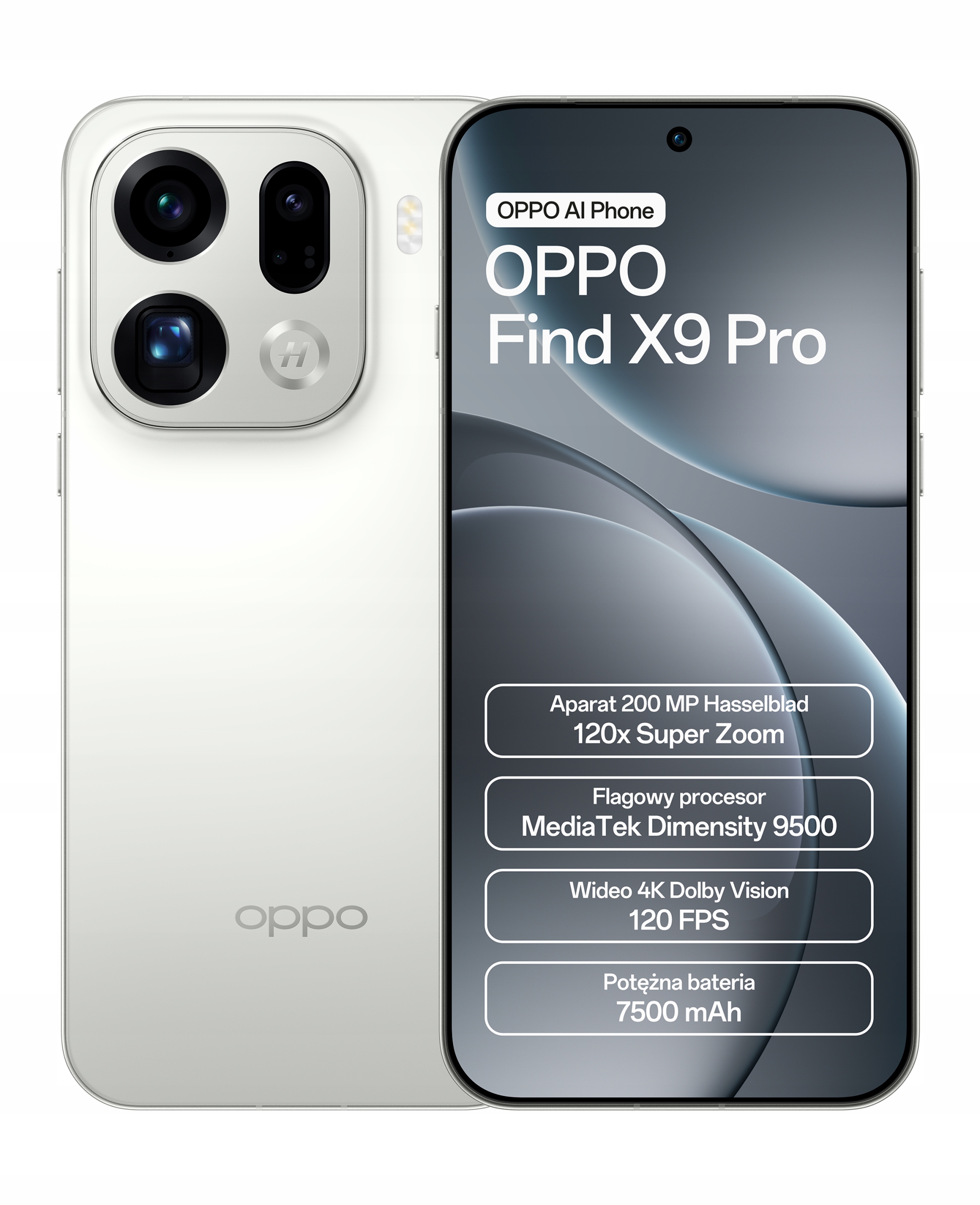 【SIMフリー】Find X9 Pro｜12GB/512GB ホワイト【新品】 Smartfon Oppo Find X9 Pro 16 GB / 512 GB 5G biały • Cena, Opinie
