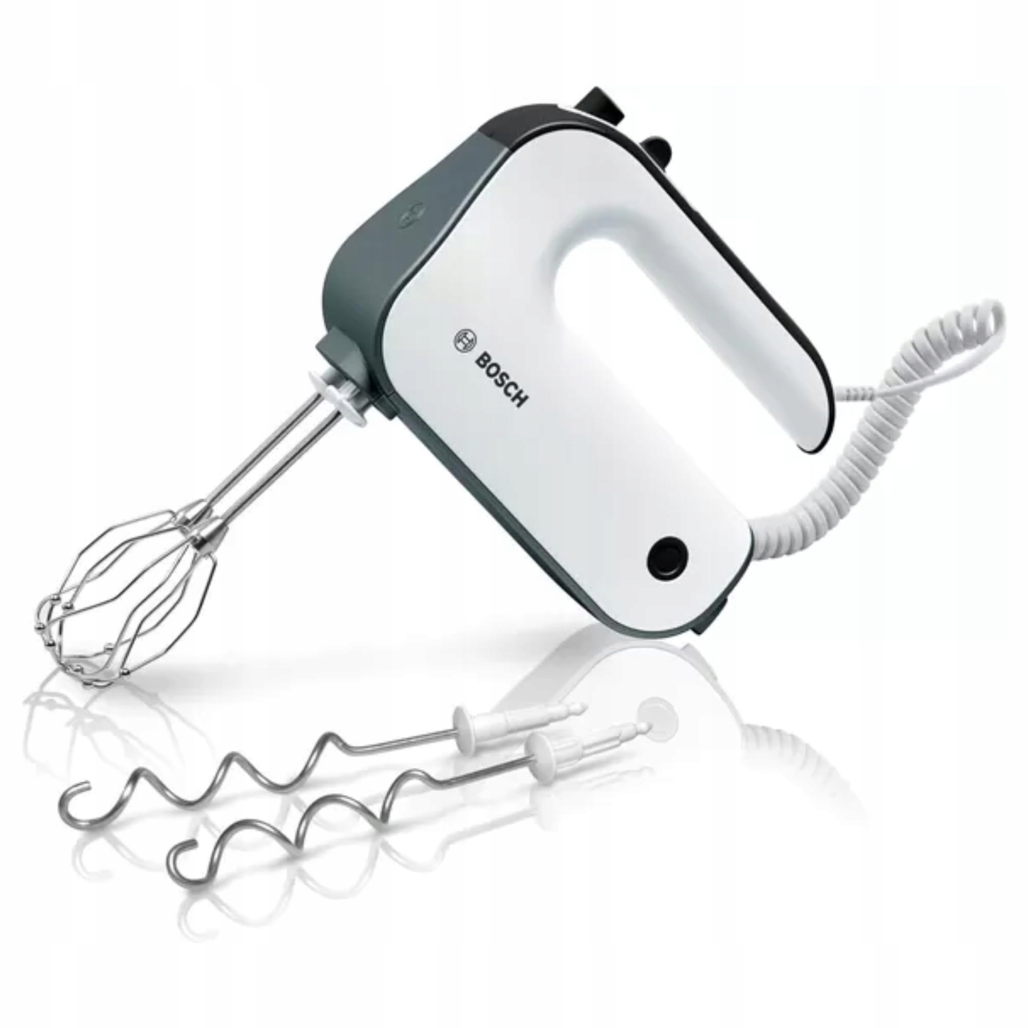 BOSCH Mikser Ręczny Styline 850W 5 Prędkości Białosrebrny Różne Końcówki