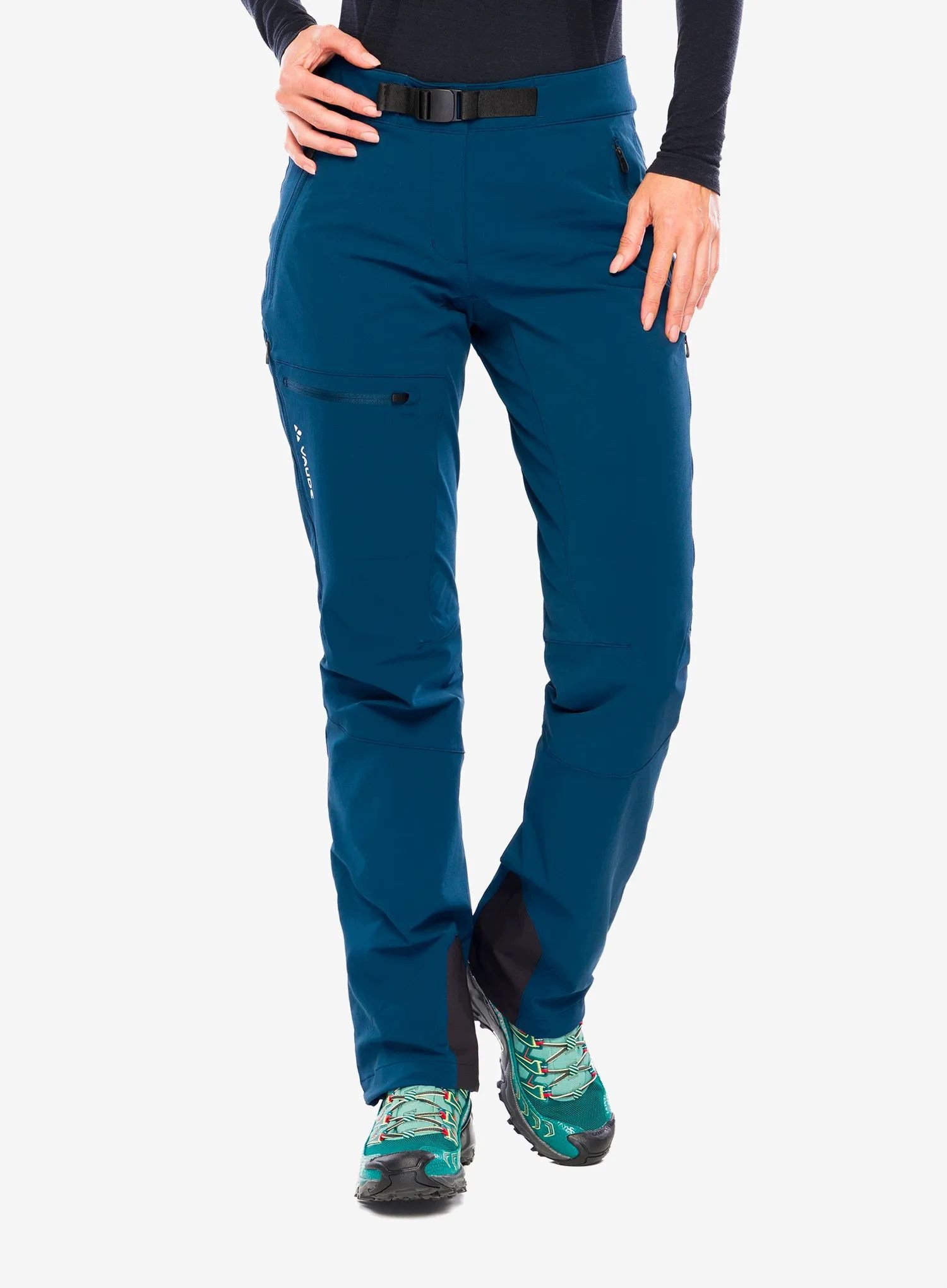 Dámské softshellové kalhoty Vaude Badile Pants II dark sea uni 36 (xs)