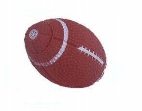 

Zabawka piłka gryzak brązowa psa piszczałka 11,5cm