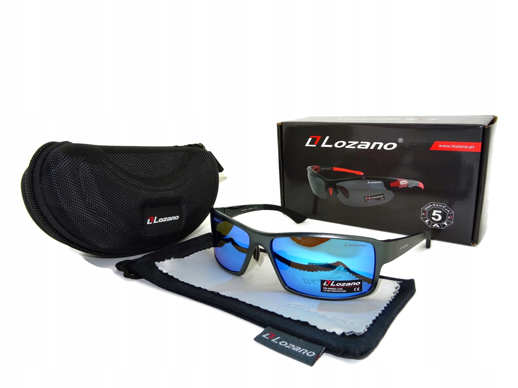 Lozano pánské zrcadlové Brýle Polarizace UV400 Cyklistický Set