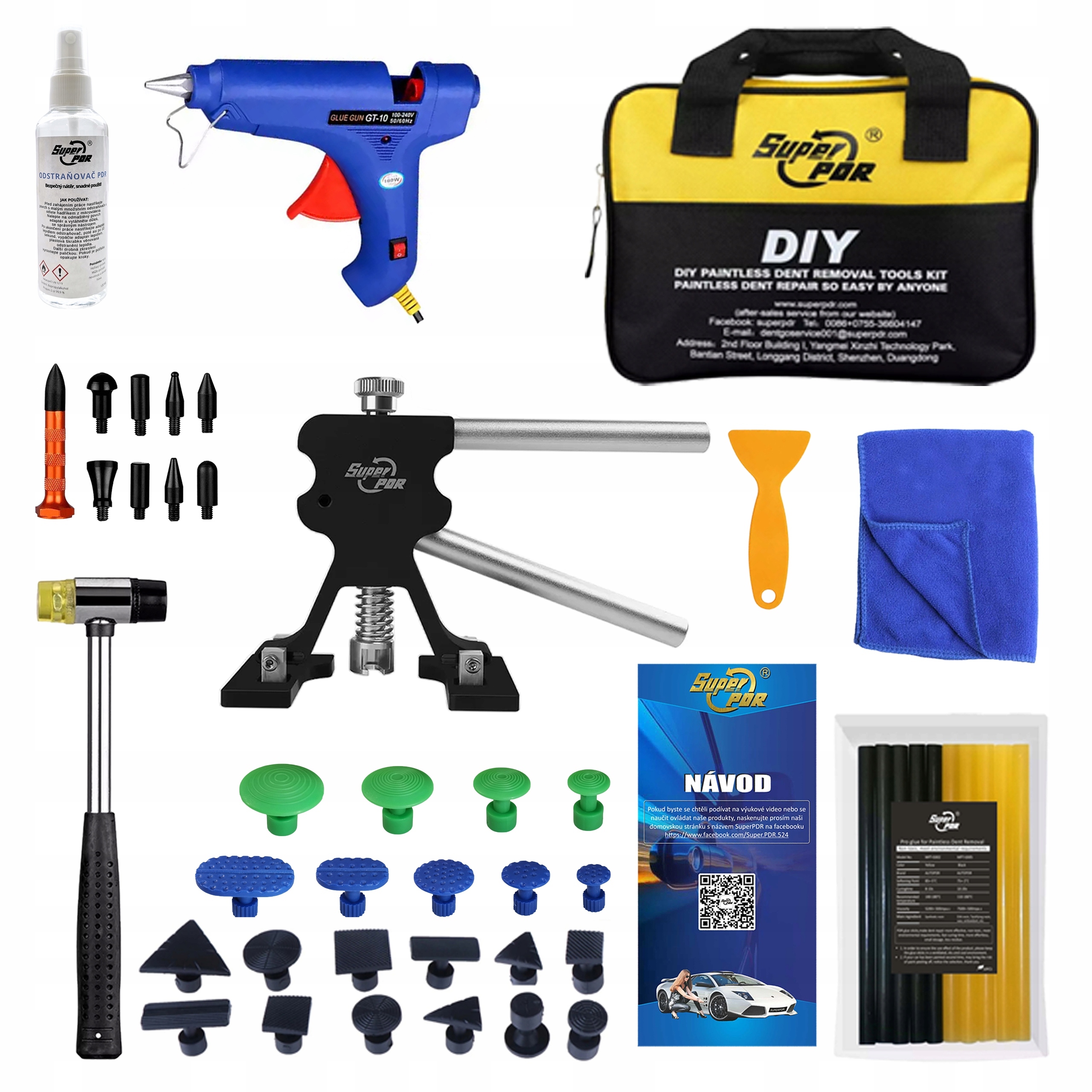 Sada Na Odstraňování Promáčklin Pdr Velká Sada Nářadí Na Vytahování Důlků 129 dílů