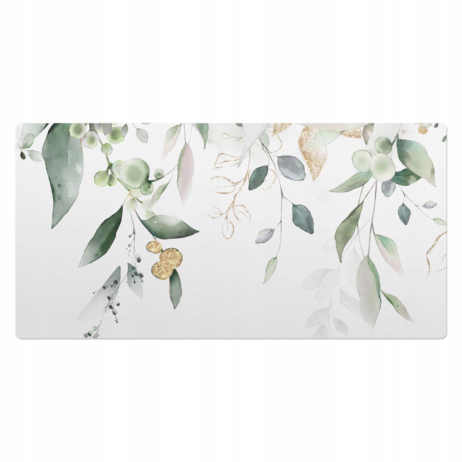 Podložka na psací stůl Akvarijní listy v harmonické kombinaci 100 x 50 cm