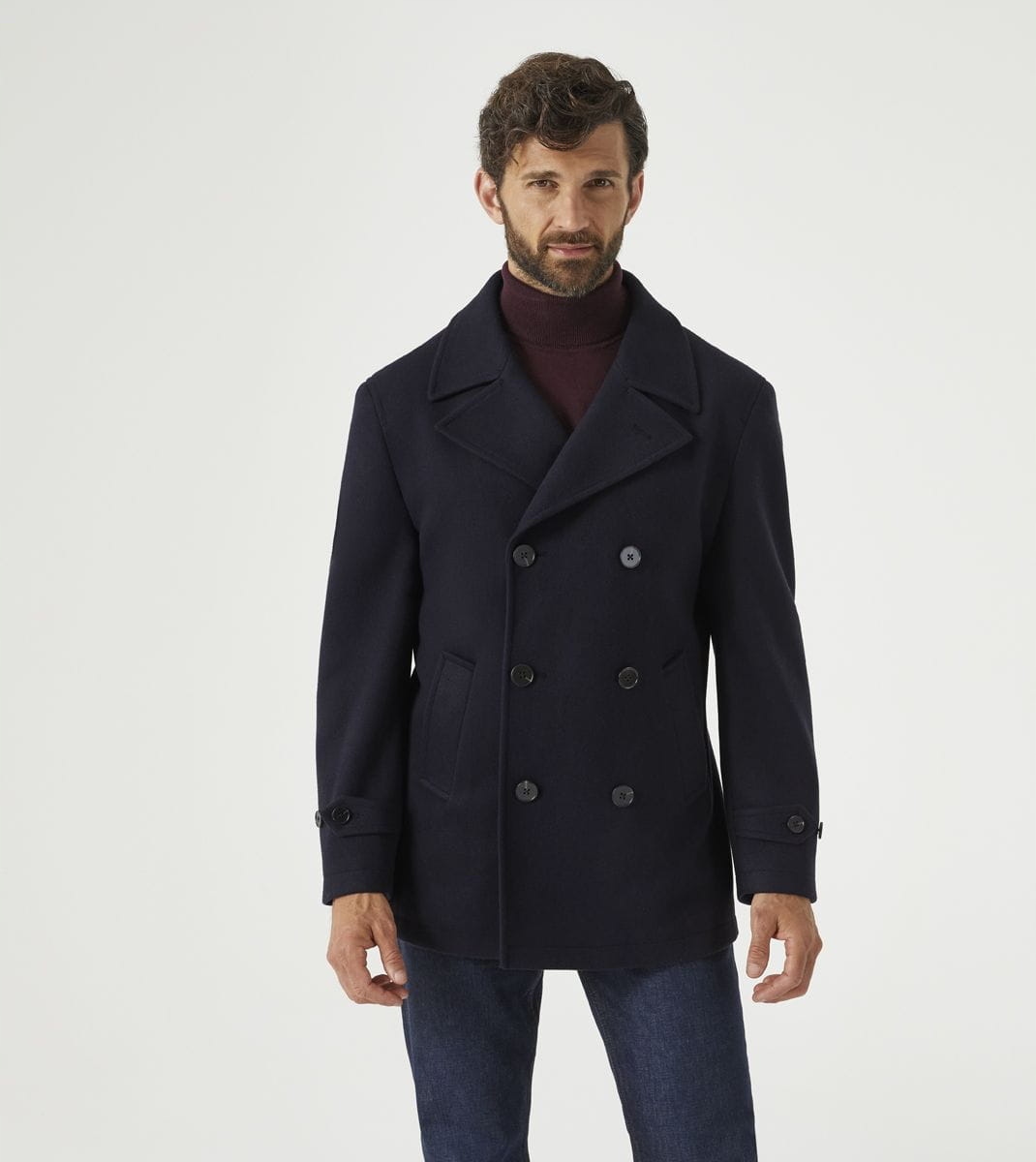 Velký pánský kabát Russel-skopes, modrý