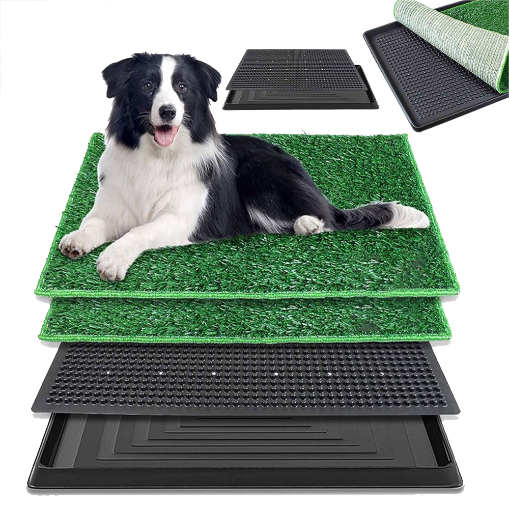 Toaleta Pro Psy 76X51 CM Umělá Tráva S Podnosem A Protiskluzovou Ventilací