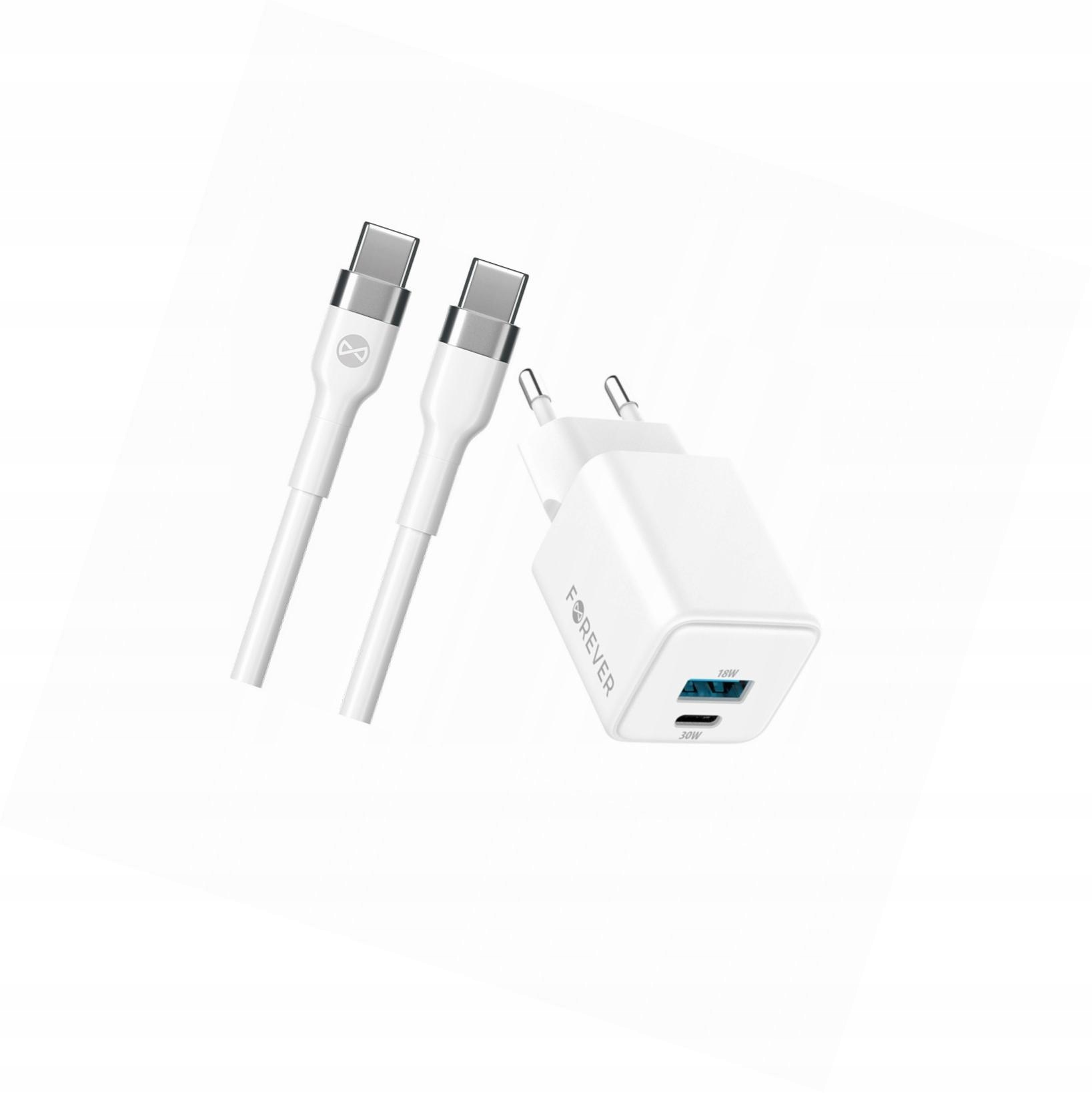 Szybka ładowarka GaN 30W Usb i Usb-c z kablem do Samsung Galaxy M22