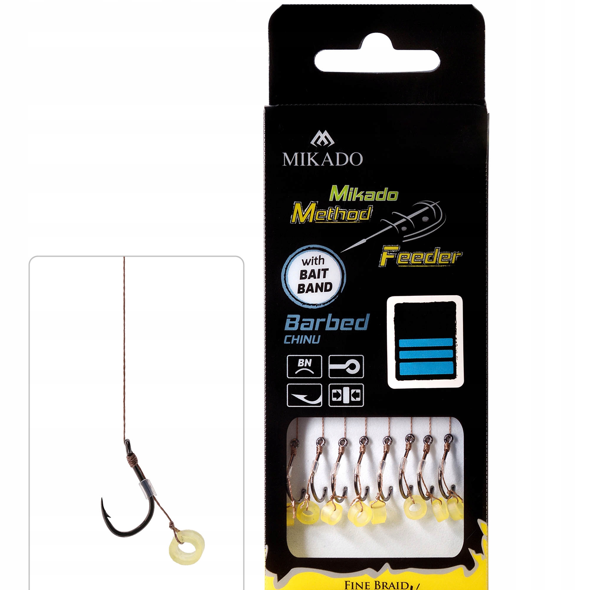 Gotowe Przypony Mf Mikado Z Gumką Zadziorowe Chinu 4/0.28mm/10cm