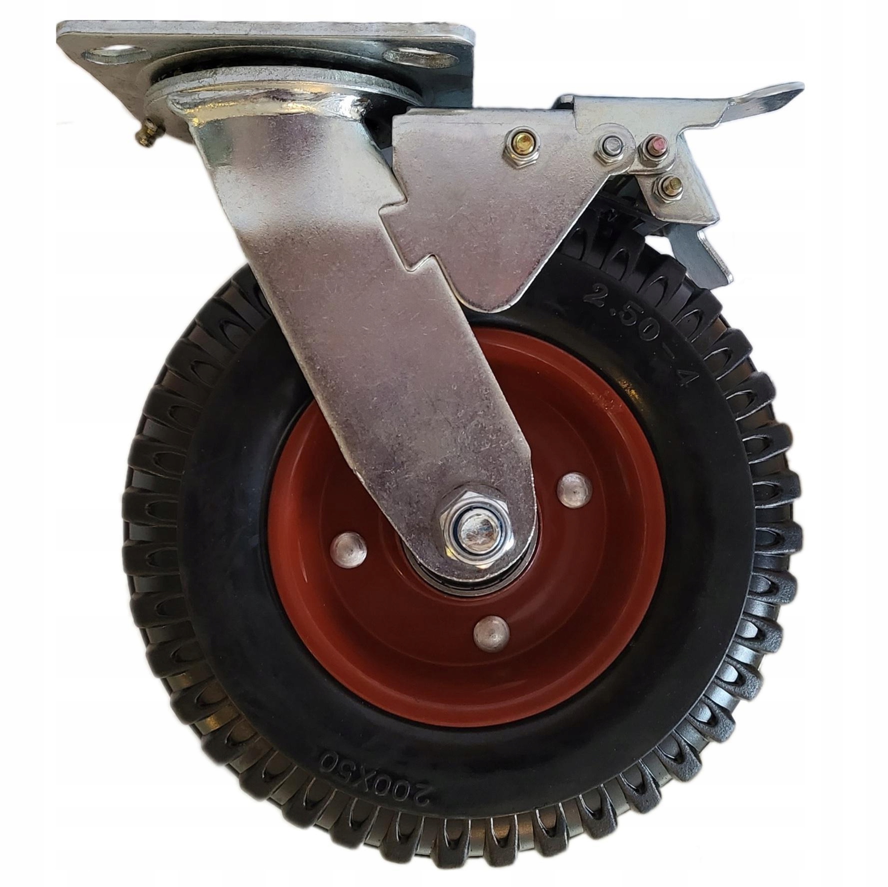 

Koło 200mm z hamulcem pełne spawana obudowa 300kg