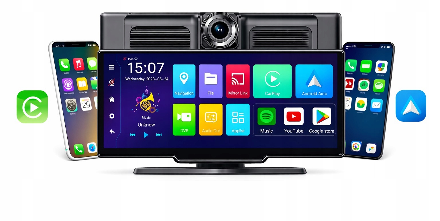 Automobilová obrazovka Navigace 10.26" CarPlay Android Auto kamera přední zadní