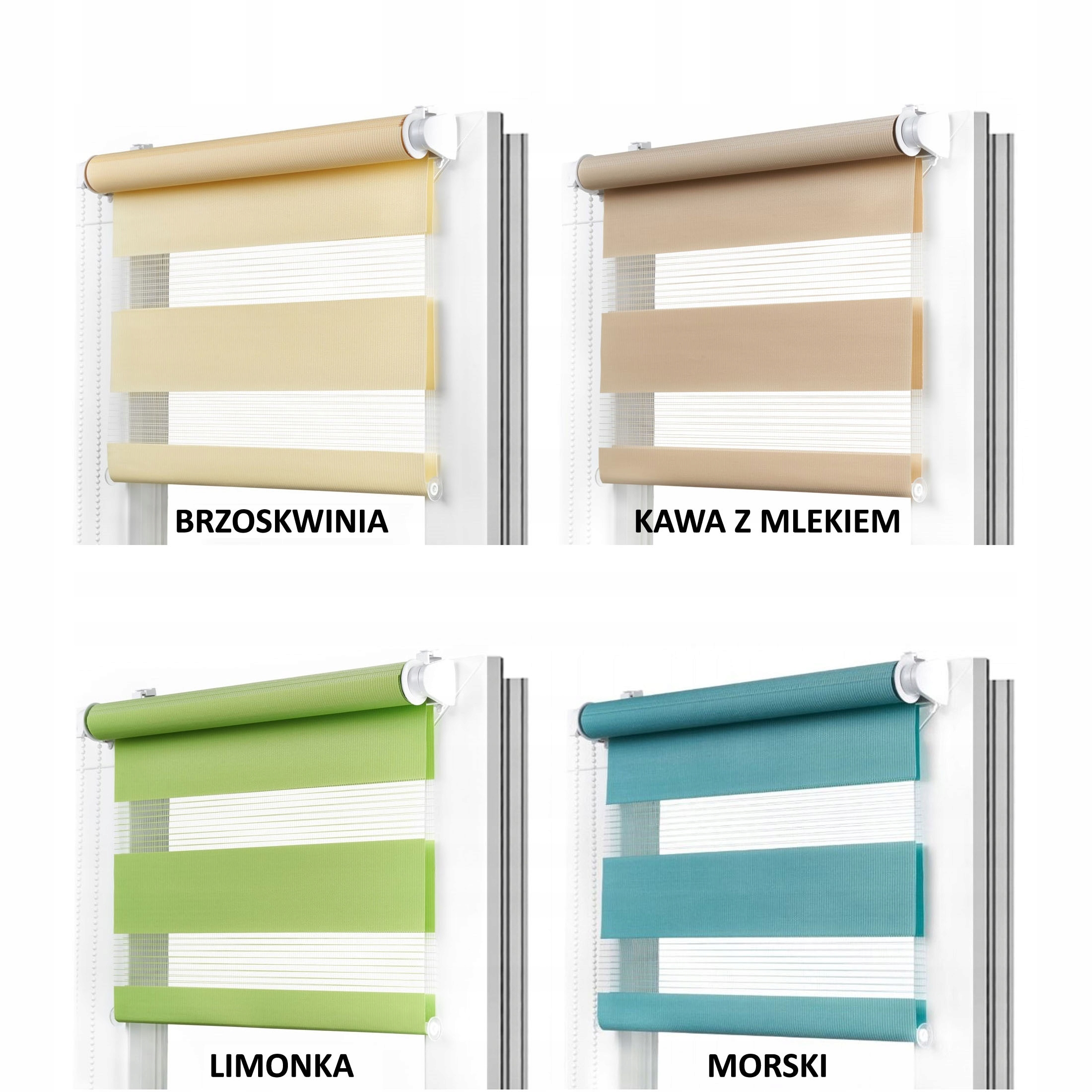 Roleta wewnętrzna okienna 41x150cm - RÓŻNE KOLORY Długość 150 cm