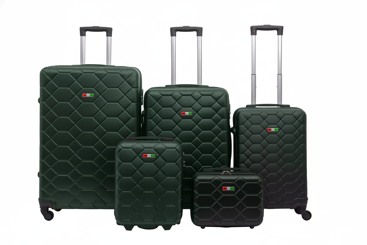 Набор чемоданов для путешествий 4 колеса BAGIA 5шт. АМСТЕРДАМ