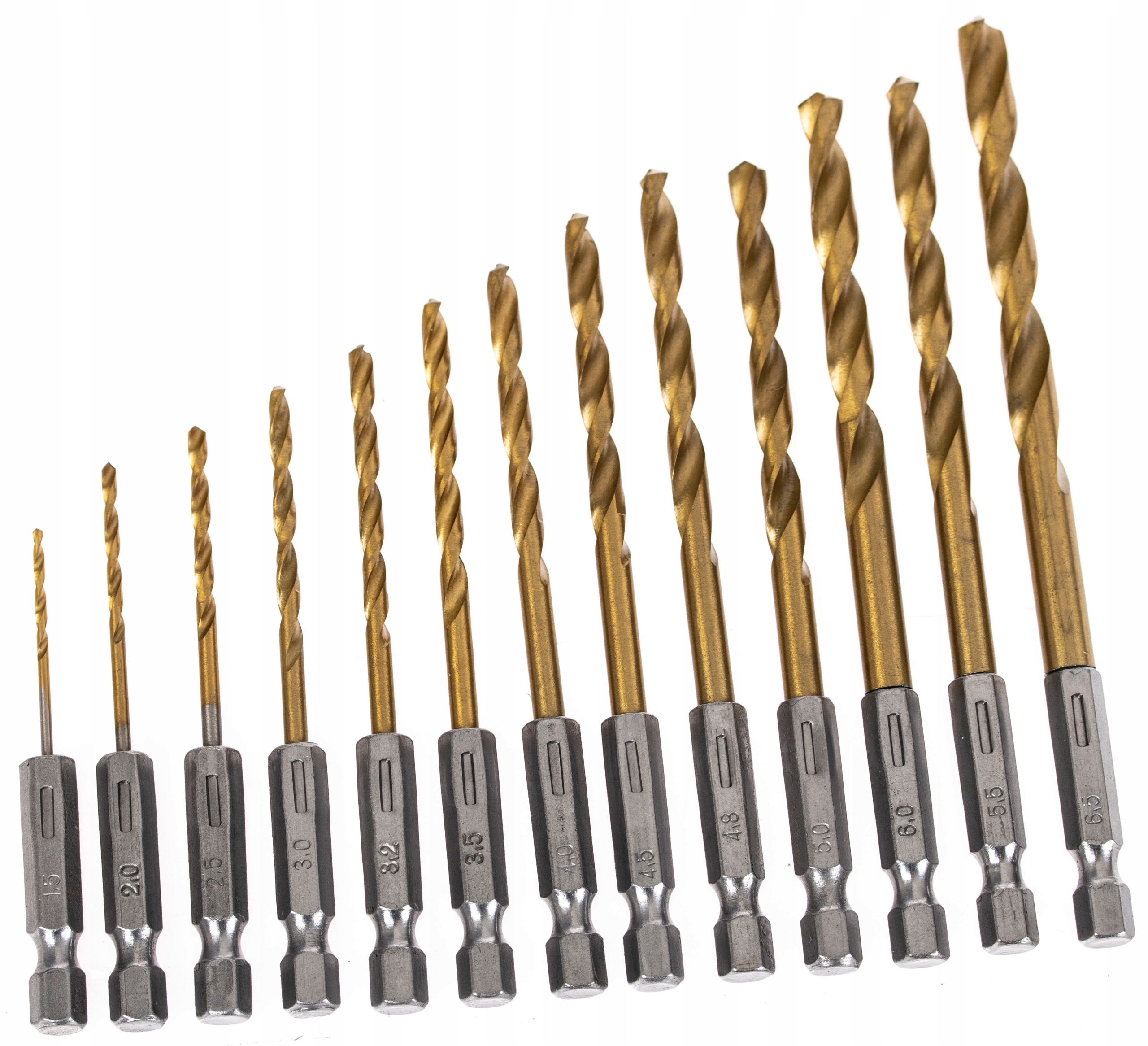 

Wiertła uniwersalne 1/4 Bit 1,5-6,5mm 13 sztuk