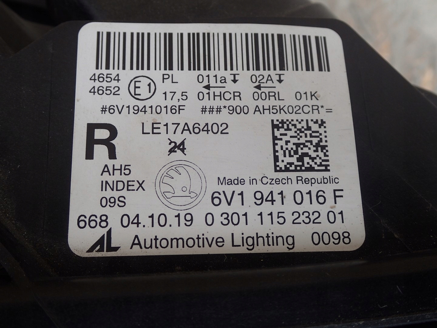light right right FULL LED SKODA FABIA III 6V LIFT