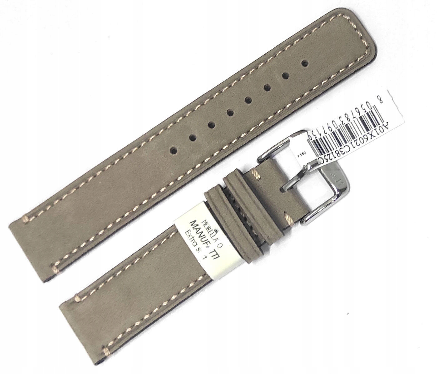 Šedý Měkký Kožený Italský Pásek Morellato Nubuk Coubert 22 mm X6021